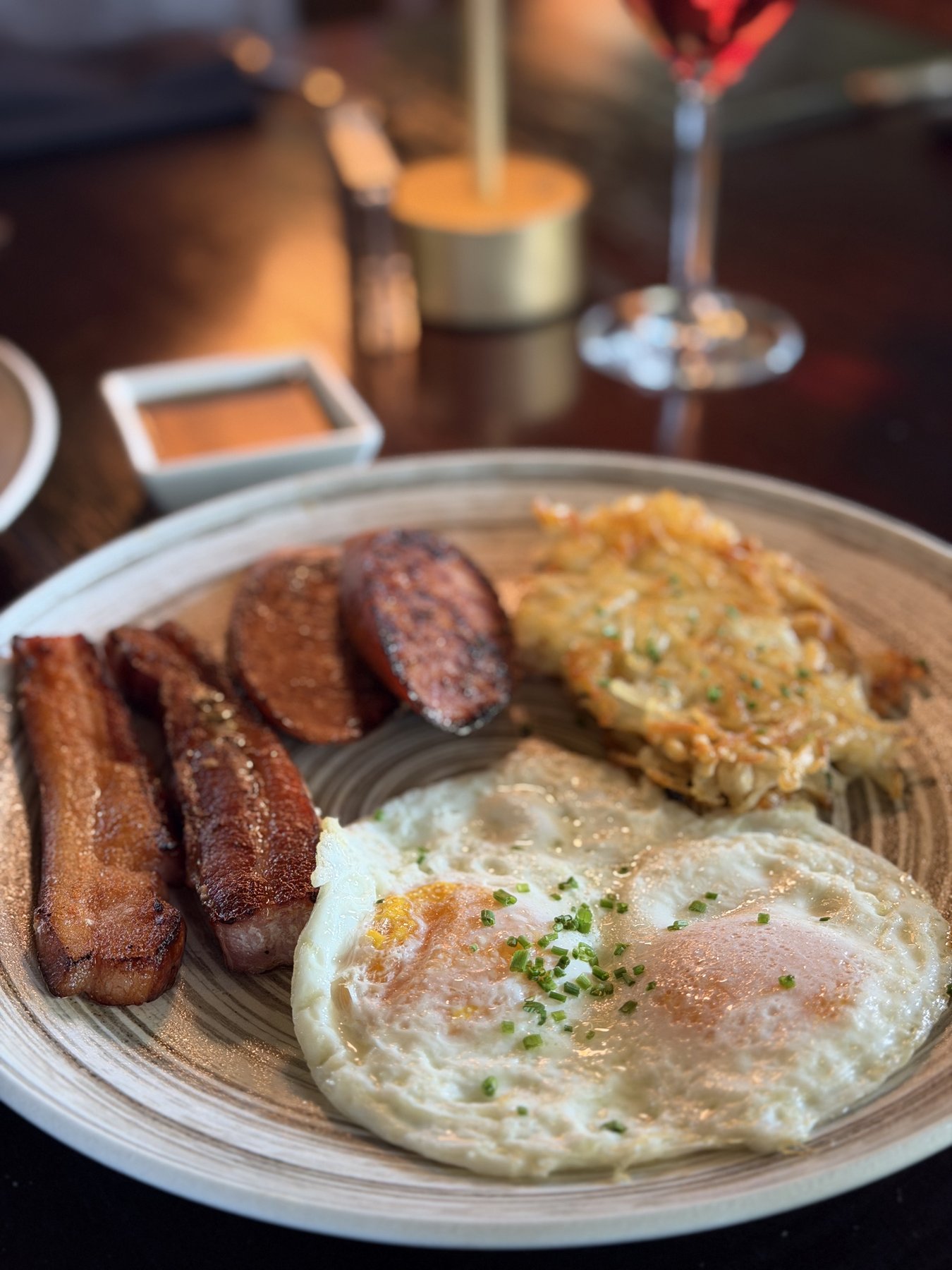 Full vintage breakfast plate