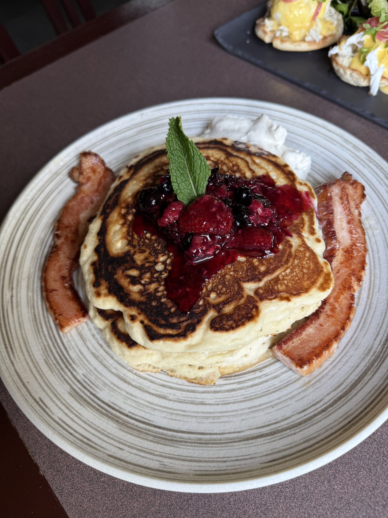 Pancakes with bacon